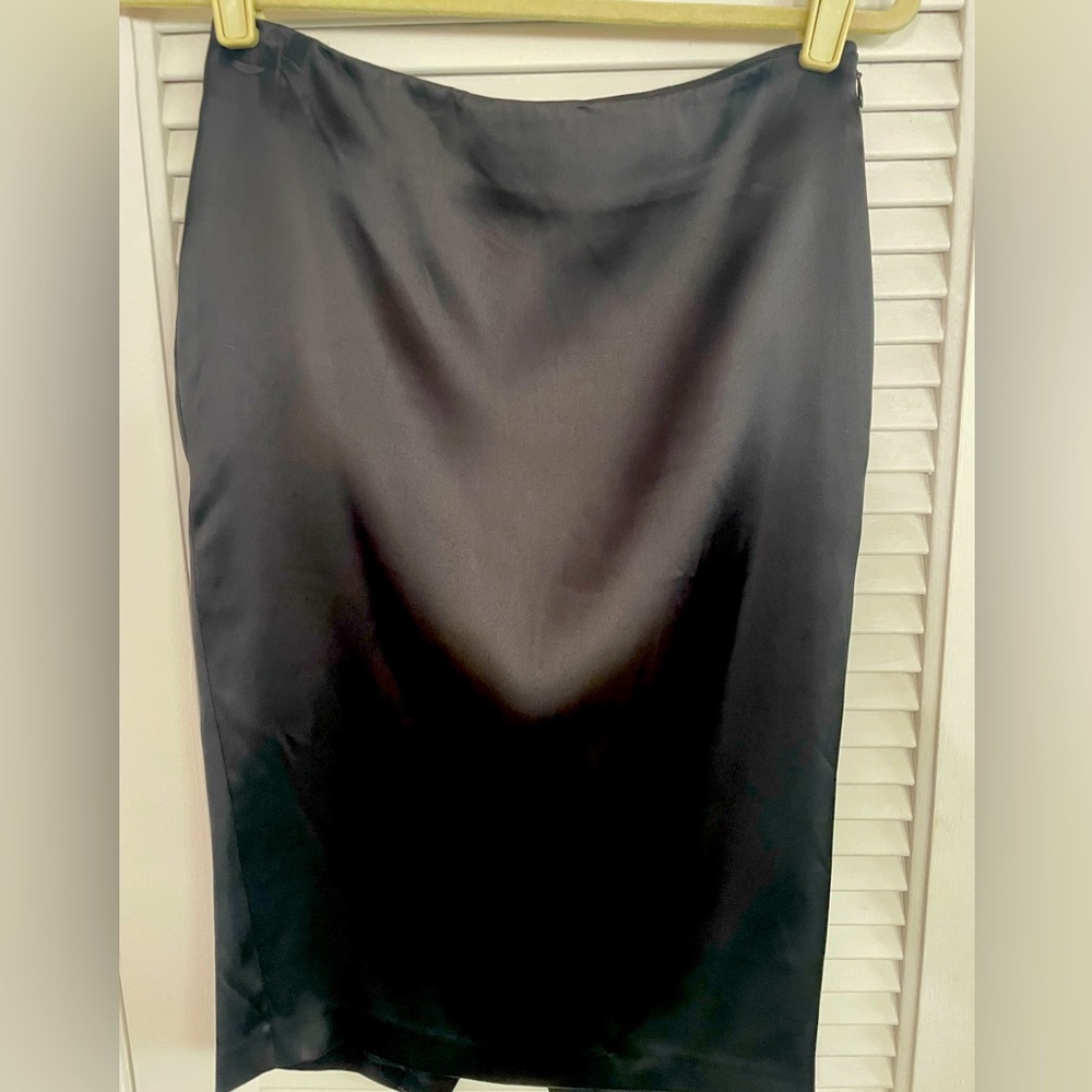 Guess Marciano Satin Black Pencil Skirt Sz S/4